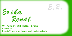 erika rendl business card